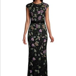 Mac Duggal Formal Gown Black Multi Beaded